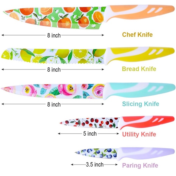 Fruit Pattern Knife Set - Picture 4 of 5